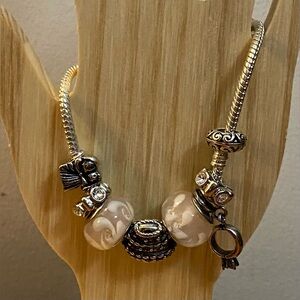 NEW European Pink charm bracelet